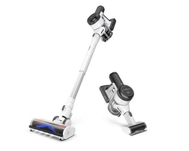 Aspirator vertical 2 in 1 Tineco PURE ONE S15 Flex VS151300, 500 W, 21.6 V, Afisaj Led All-in-one, Wi-Fi, Filtru HEPA, Tehnologie Tineco PureCycone (Alb)