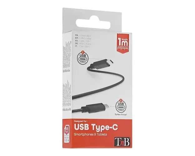 Cablu de date TNB TCUSBC120, USB-C - USB-C, 1m