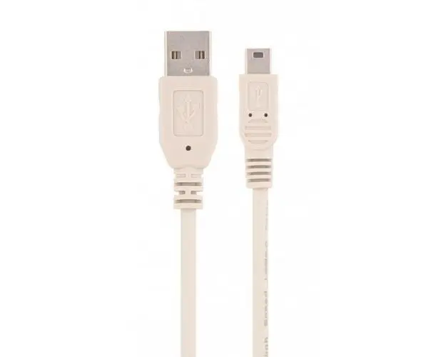 Cablu TnB USBMIUSB1, USB la mini USB 5 pin, 1 m (Alb)