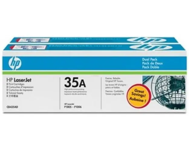 Toner HP 35A (Negru - pachet dublu)