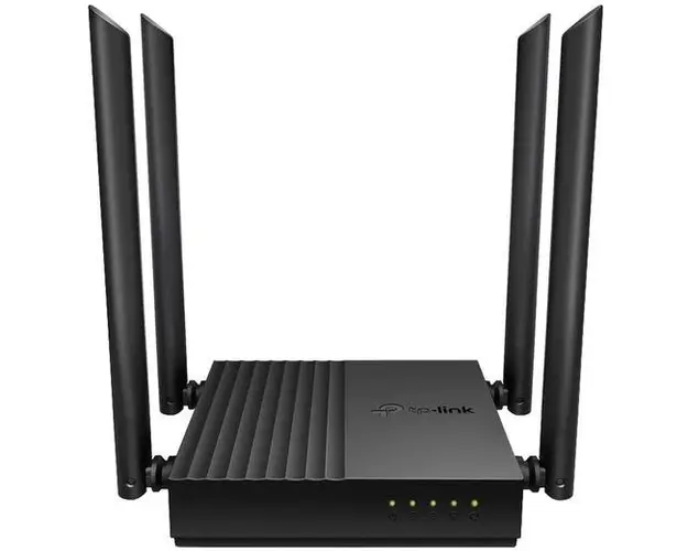 Router Wireless TP-Link Archer C64, Gigabit, Dual Band, 1200 Mbps, 4 Antene Externe (Negru)