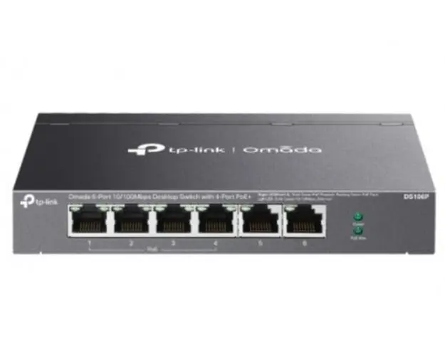 Switch TP-Link Omada DS106P, 6 porturi, PoE+