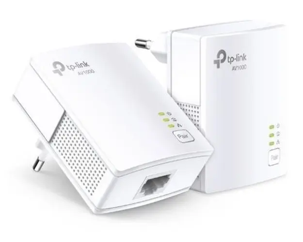 Kit Adaptoare Powerline Tp-Link TL-PA7017 KIT, AV1000 Gigabit (Alb)