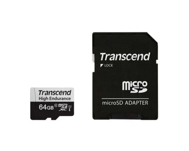 Card de memorie Transcend USD350V, 64GB, microSDXC, Clasa 10, UHS-I U1, V30
