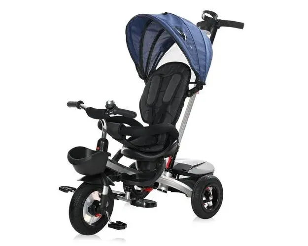 Tricicleta pentru copii Zippy Air, control parental, 12-36 luni (Albastru)