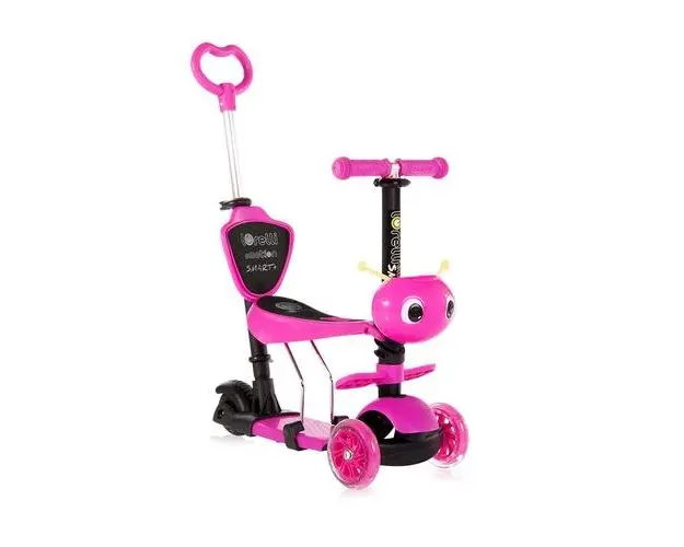 Trotineta cu scaun pentru copii Lorelli Smart Plus (Roz) 