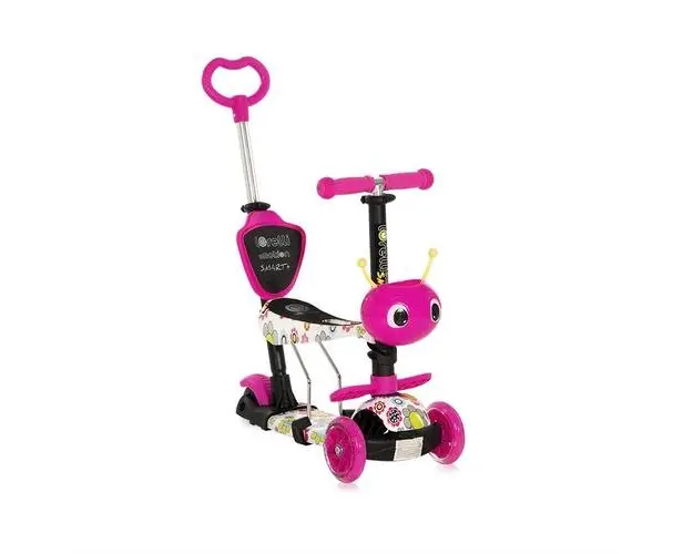 Trotineta cu scaun pentru copii Lorelli Smart Plus (Roz/Alb) 