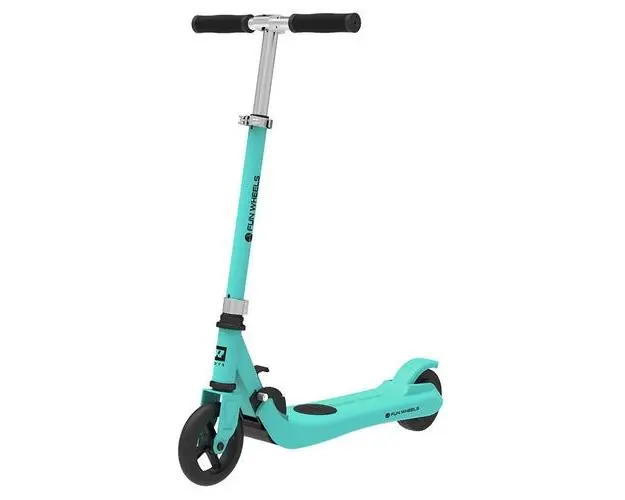 Trotineta electrica Fun Wheels R, Viteza maxima 12 Km/h, Autonomie 6Km, Motor 100W, IP54, roti 5.5inch (Verde)