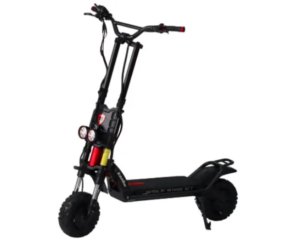 Trotineta electrica Kaabo Wolf King GT Pro+, Autonomie 100-180 Km, Viteza 100 Km/h, Motor 2 x 2000W, Roti 11inch, baterie 72V/35Ah Samsung (Negru)