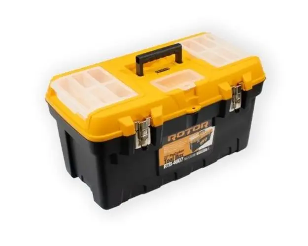 Trusa de transport scule Rotor 14811, 3 compartimente, 53.87 l (Galben/Negru)