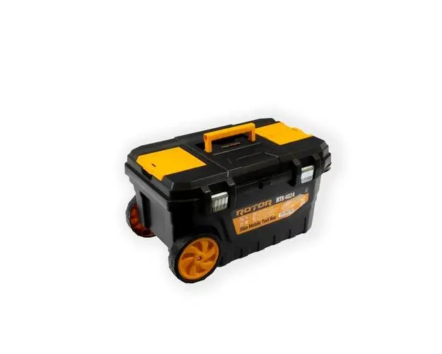 Trusa de transport scule Rotor 14816, 2 compartimente, 91 l, pe roti (Galben/Negru)