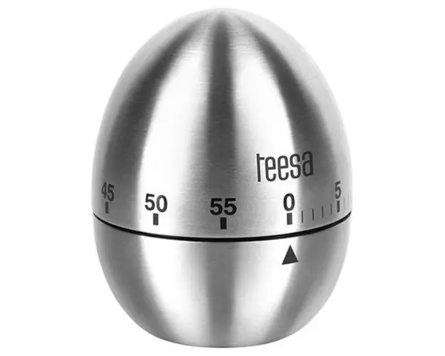 Timer mecanic de bucatarie Teesa TSA0810, otel inoxidabil