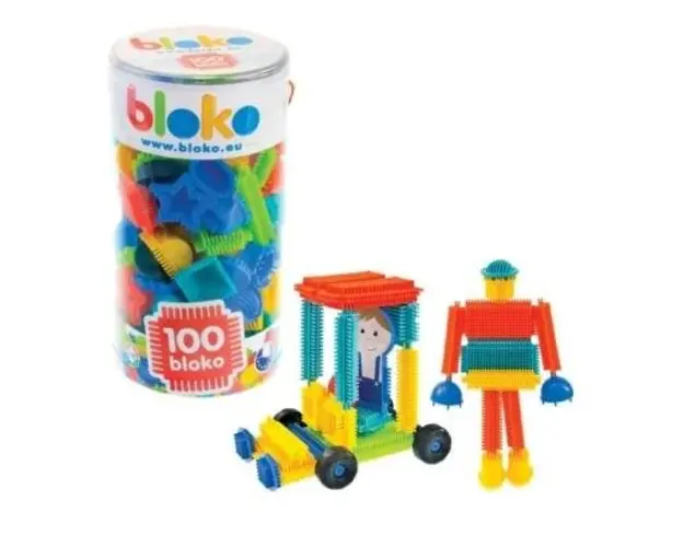 Tub cu 100 piese de constructii