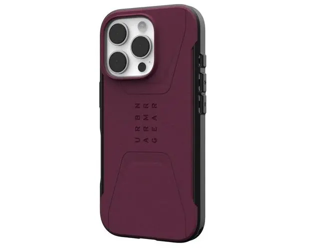 Husa Civilian Magsafe UAG pentru iPhone 16 Pro, Visiniu