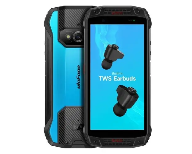 Telefon Mobil Ulefone Armor 15, Procesor MediaTek Helio G35 Octa-Core, IPS 5.45 , 6GB RAM, 128GB Flash, Camera Duala 12+13MP, Wi-Fi, 4G, Dual Sim, Android (Negru/Albastru)