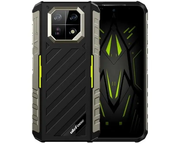 Telefon Mobil Ulefone Armor 22, Procesor Mediatek Helio G96 Octa-Core, IPS LCD 6.58inch, 8 GB RAM, 256 GB Flash, Camera Duala 64 + 64 MP, Wi-Fi, 4G, Dual SIM, Android (Negru/Verde)