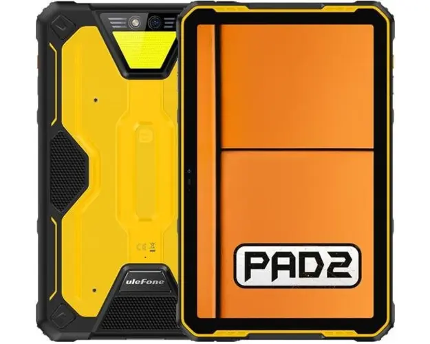 Tableta Ulefone Armor Pad 2, Procesor MediaTek Helio G99 Octa-Core, Ecran IPS 2K 11inch, 8GB RAM, 256GB Flash, 48MP+16MP, Bluetooth, 4G, Dual SIM, Android (Negru/Galben)