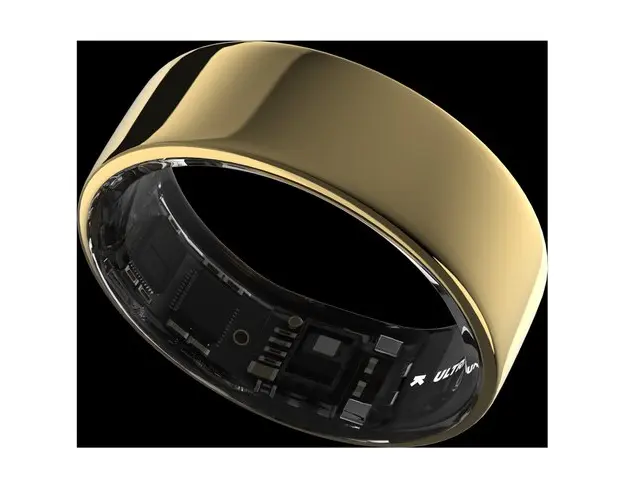 Smart Ring Ultrahuman Ring Air UHRA-AG-14, Bluetooth BLE5, HRV, VO2 Max, Android/iOS, Monitorizare ritm cardiac, Saturatie Oxigen, Autonomie 6 zile, 24.91 mm (Auriu)