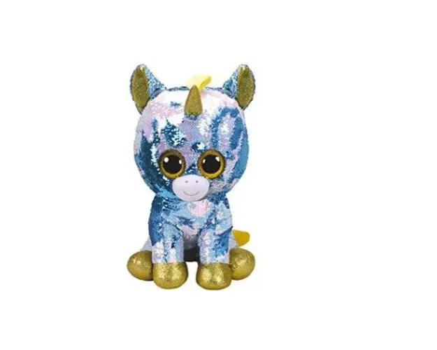 Unicorn alb cu paiete de plus Ty, 42 cm, Boos 