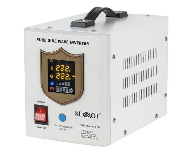 UPS Kemot URZ3405 Sinus Pur 500W 12V, pentru centrale termice (Alb)