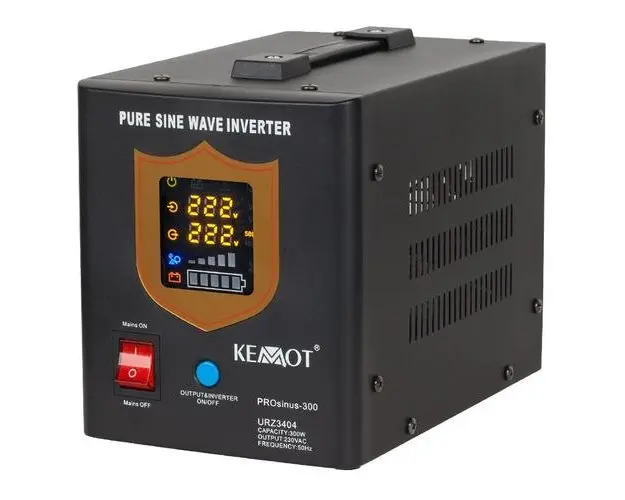 UPS Kemot URZ3404B Sinus Pur 300W 12V, pentru centrale termice (Negru) 