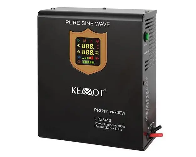 UPS Kemot URZ3410 Sinus Pur 700W 12V, pentru centrale termice (Negru) 
