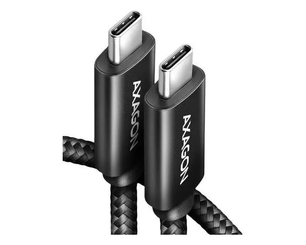 Cablu de date Axagon BUCM2-CM10AB, USC-C la USC-C, Lungime 1m, PD 240 W, 5A, QC4+ (Negru)