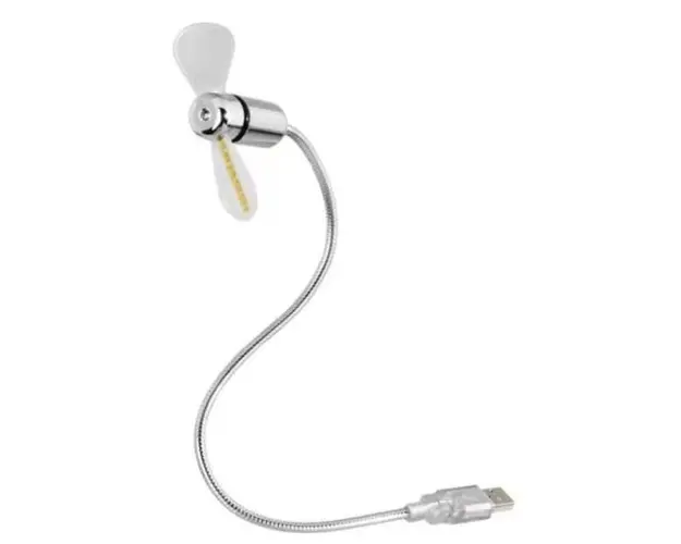 Ventilator USB cu afisaj ceas Hama 12315 (Argintiu)