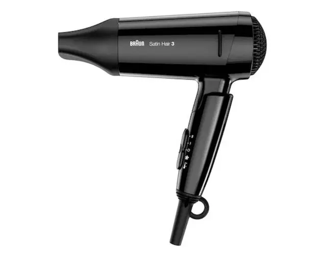 Uscator de par Braun Satin Hair 3 HD 350 Style & Go, 1600 W, Functie Ionica, 2 Trepte de caldura (Negru)