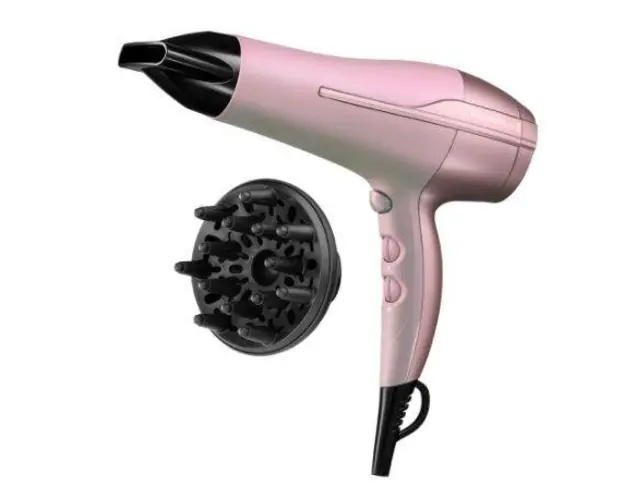 Uscator de par Remington Coconut Smooth D5901, 2200 W, Microparticule cocos, Ionizare, Roz