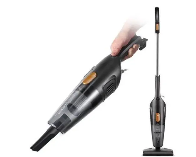 Aspirator vertical Deerma DX115C, 600 W, 1.2 L (Negru)