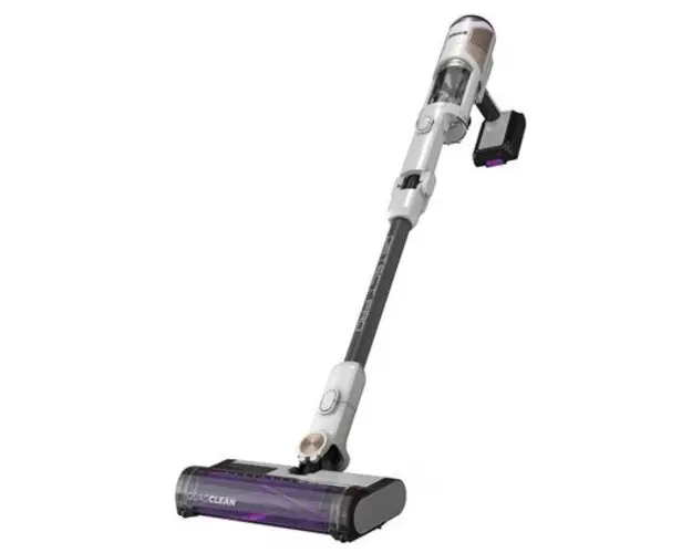 Aspirator vertical Shark Detect Pro Cordless, 240 W, Recipient 0.4 l, 21 V, Autonomie 60 minute (Alb/Gri)