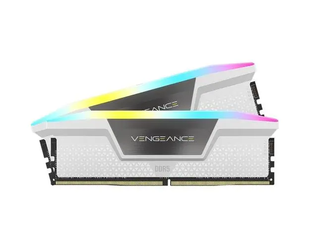 Memorie Corsair Vengeance RGB 32 GB, DDR5, DIMM, 6000 MHz, CL36, 2x16 GB, 1.4V, XMP 3.0 (Alb)
