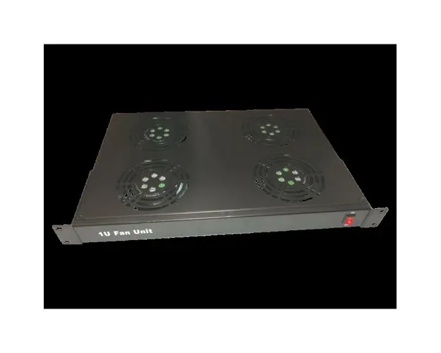 Ventilator rack DATEUP 9801130771, 4 fan + cablu alimentare 1,5m, 1U (Negru)