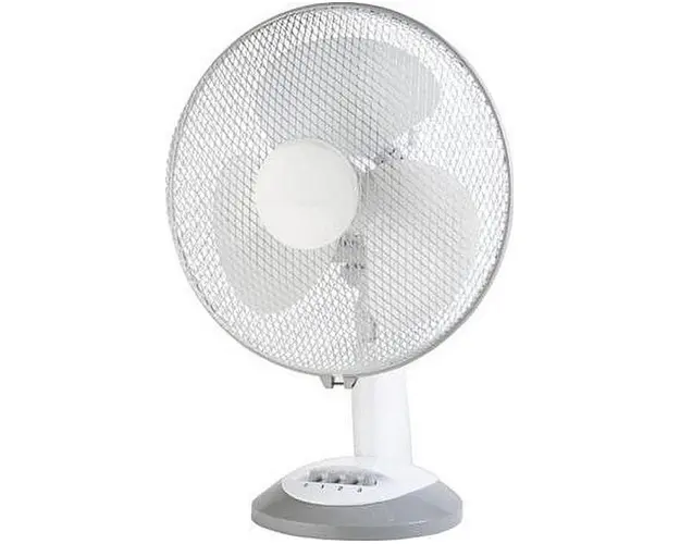 Ventilator de birou Emerio FN-114202, 30cm, 3 trepte de viteza, rafala de vant (Alb) 