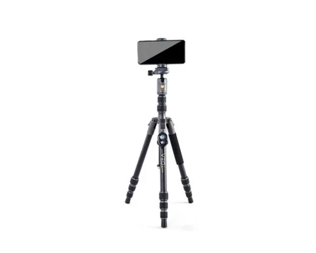 Trepied foto Vanguard VEO3 GO 204AB, Aluminiu, Coloana reversibila, 131cm (Argintiu/Negru)