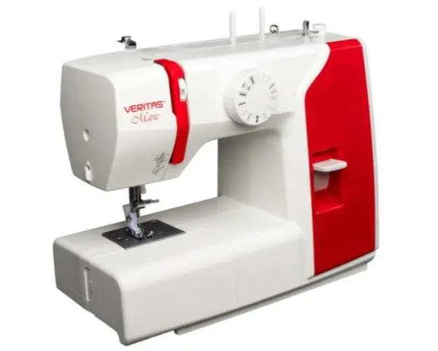 Masina de cusut Veritas Marie, 750 imp/min, 13 cusaturi (Alb/Rosu)
