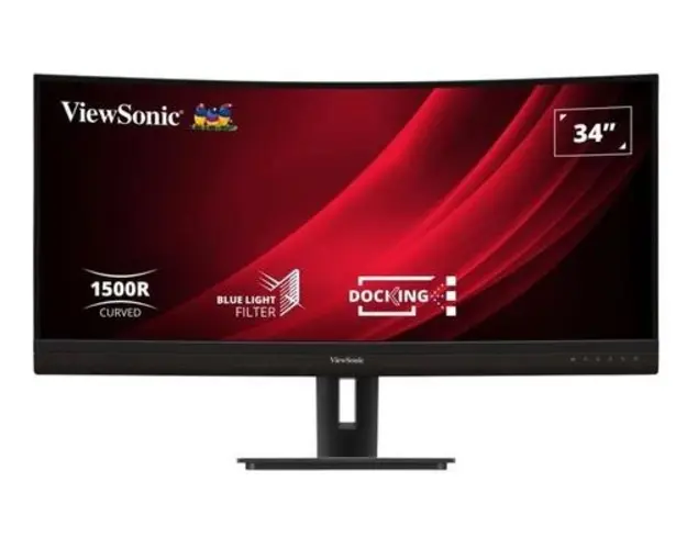 Monitor VA LED ViewSonic 34inch VG3456C, UWQHD (3440 x 1440), HDMI, DisplayPort, Ecran curbat, Boxe, 100 Hz, 5 ms (Negru)