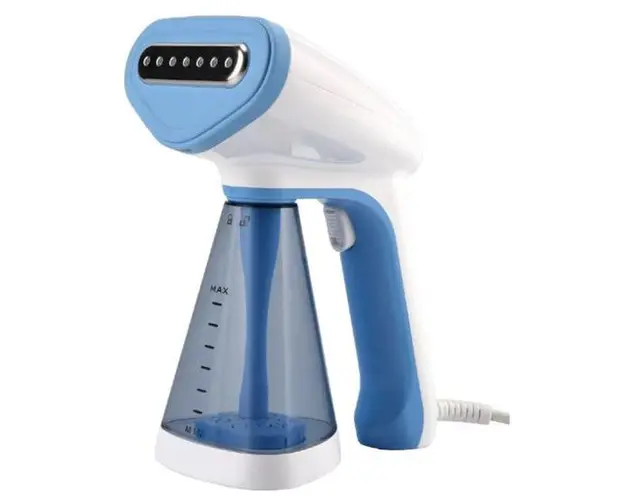 Aparat de calcat vertical cu aburi Blaupunkt VSI601, 1500W, 0.26 L, 30g/min, Preincalzire rapida (Alb/Albastru)