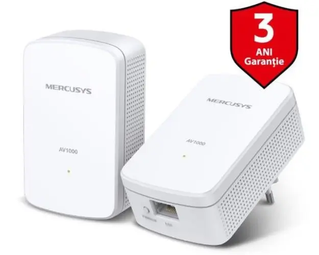 Kit Adaptoare PowerLine MERCUSYS MP500 KIT, Gigabit, 1000 Mbps (Alb)