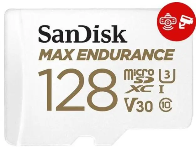 Card de memorie Sandisk MAX Endurance microSDXC, 128GB, Clasa 10, UHS-I U3, Adaptor SD