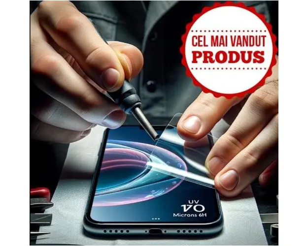 Serviciu montaj folie din silicon MATA (UV 190 MICRONI 6H) pentru telefon