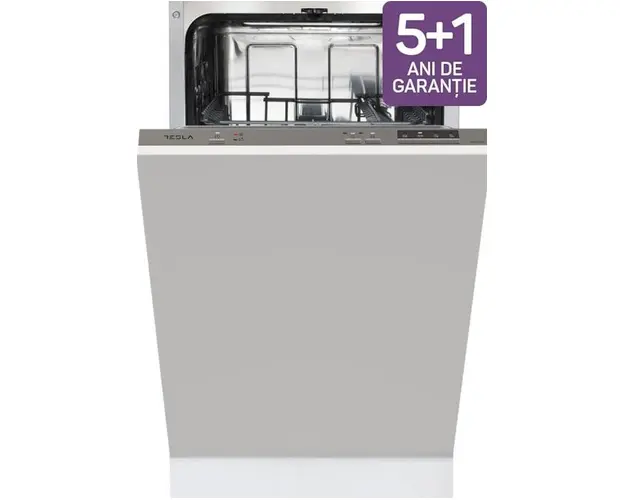 Masina de spalat vase incorporabila Tesla WDI461M, 9 Seturi, 4 Programe, Clasa E (Argintiu)