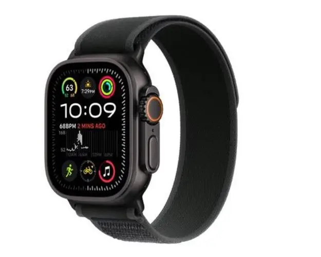 Smartwatch Apple Watch Ultra 2 GPS + Cellular, 49mm Titanium Case with Trail Loop M/L (Negru)
