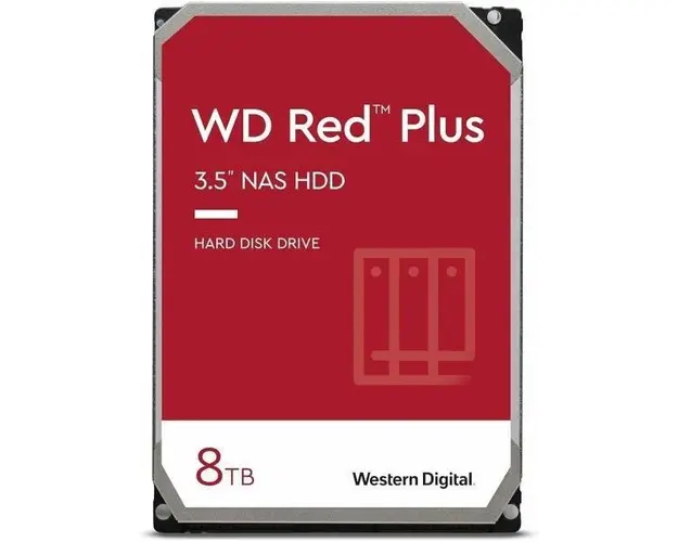 HDD Western Digital Red Plus, 8TB, SATA-III, 5400 rpm, 3.5inch