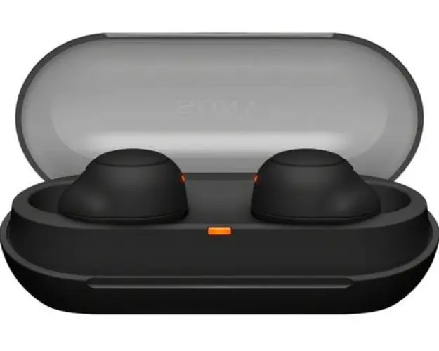 Casti Stereo Sony WFC500B, True Wireless, Microfon, Bluetooth, IPX4, Autonomie 10 ore (Negru)