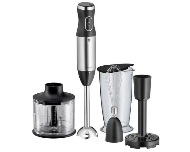 Set blender de mana WMF KULT X, 600 W, 6 viteze, 0.7 l (Argintiu/Negru)