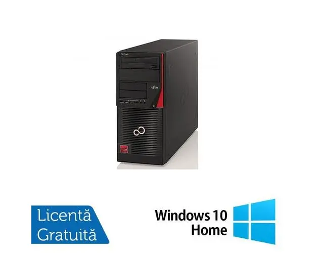 Calculator Sistem PC Refurbished FUJITSU CELSIUS W530, Intel Core i7-4790 3.60GHz, 8GB DDR3, 500GB SATA, DVD-RW + Windows 10 Home (Negru)