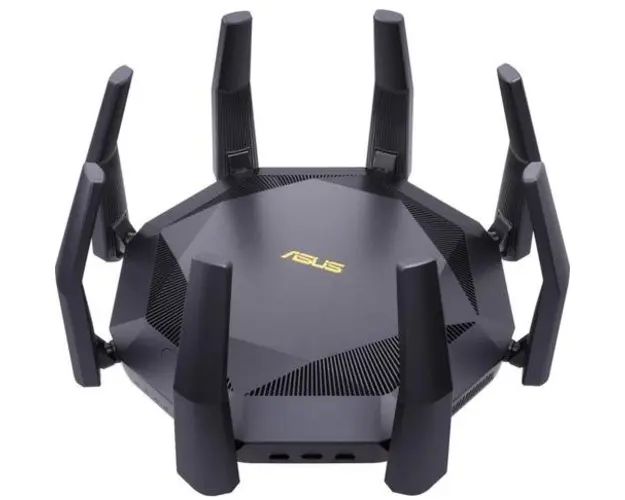 Router Wireless ASUS RT-AX89X, Gigabit, WiFi 6, Dual Band, 6000 Mbps, 8 Antene externe (Negru)