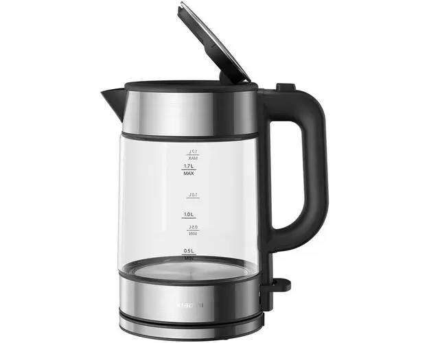 Fierbator de apa Xiaomi Electric Glass Kettle BHR7423EU, sticla borosilicata, Display LED, 1.7 L, 2200 W (Negru) 